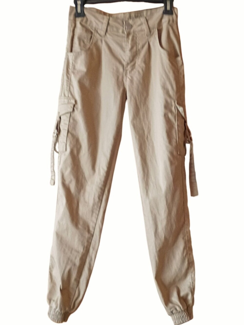 VIP Women's Khaki Cargo Joggers Stretch Pockets Cotton Sz 5/6
